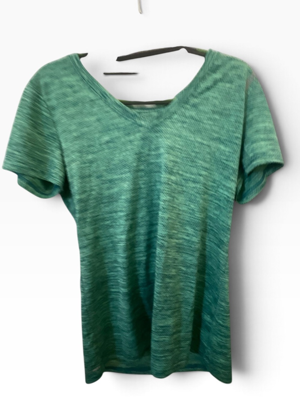 Reebok Teal Heather V-Neck Short Sleeve Tee